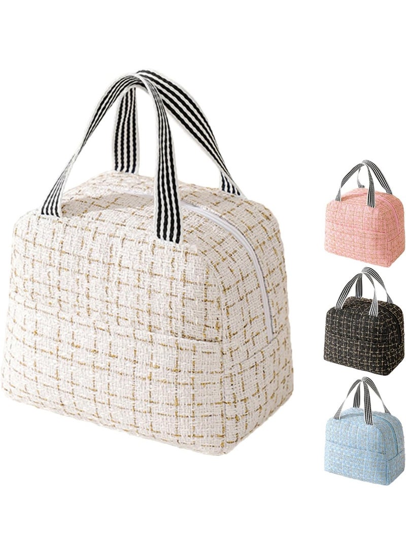 MengCat حقائب غداء منغكات للنساء، حقائب غداء معزولة للبالغين، حقيبة تبريد معزولة مقاومة للماء ومضادة للتسرب منظم غداء للرجال والبنات والأطفال للعمل والنزهات باللون الأبيض - Image 1